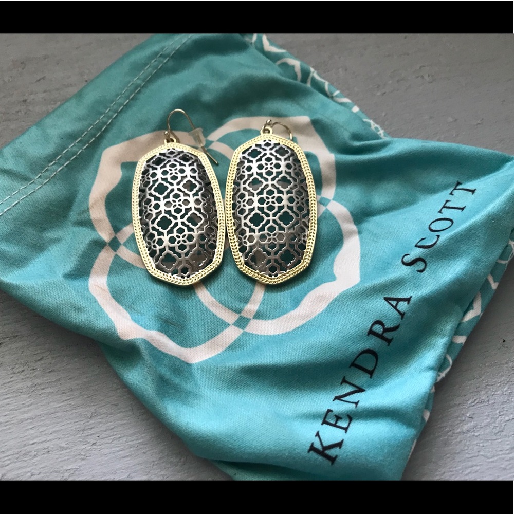 Gold and Silver Kendra Scott Earrings